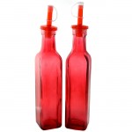 181108-RED-9 0z. RED OIL & VINEGAR BOTTLE